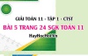 Giải bài 5 trang 24 Toán 11 tập 1 SGK Chân trời sáng tạo